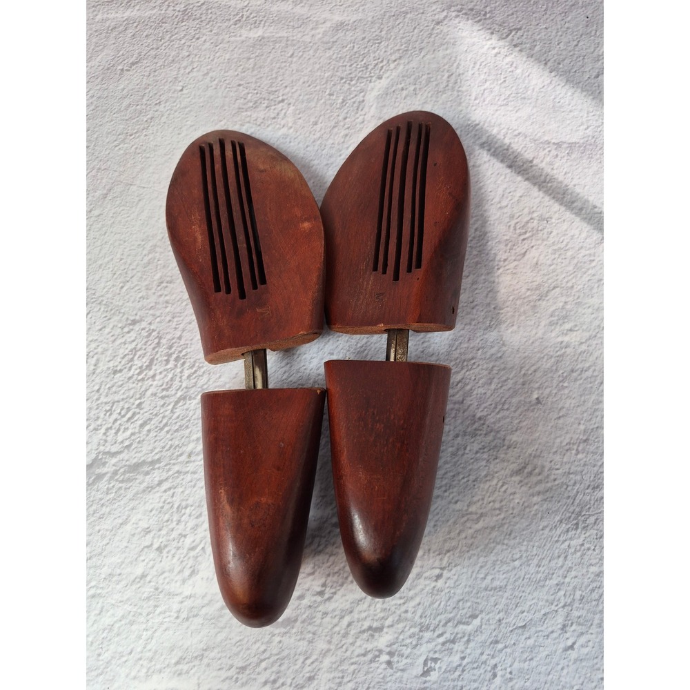 Nettleton Vintage Wood Shoe Trees Brown Mens Size Medium Adjustable Vented M - Picture 7 of 14